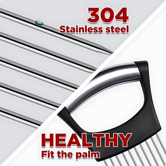 Stainless Steel Onion Slicer and Vegetable Cutter Tool