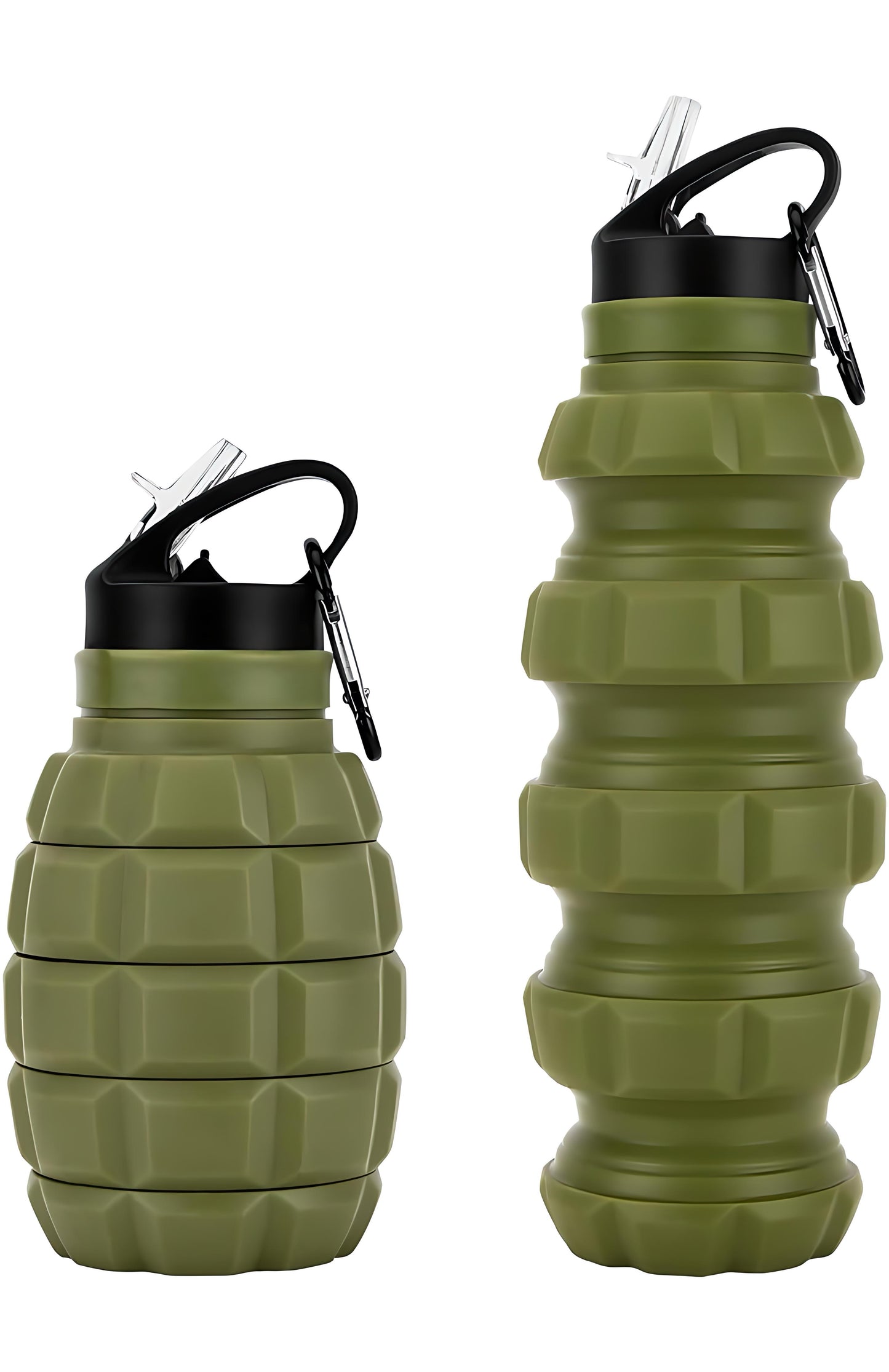 Generic Etoto Plastic grenade water bottle food grade silicone cycling sports water bottle high-temperature resistant water bottle-green