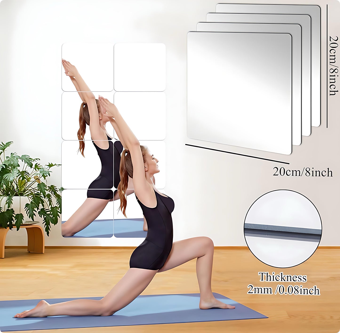 Acrylic Mirror Sticker Self-adhesive Household Soft Mirror