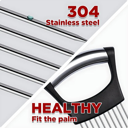 Stainless Steel Onion Slicer and Vegetable Cutter Tool