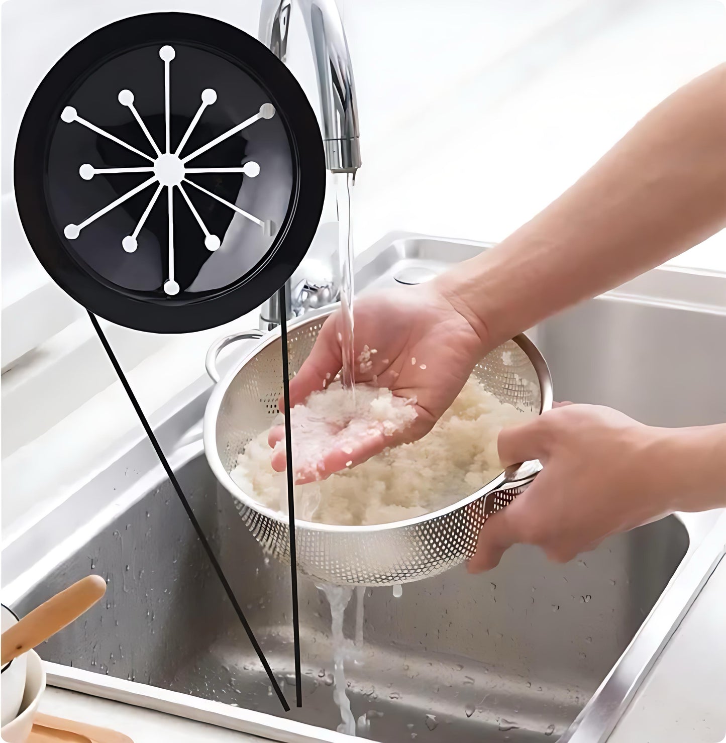 Garbage Disposal Splash Guards Collar Sink Baffle Multi-Function Kitchen Drain Plugs for GE 3-1/8 Inch Kitchen Sink Drain Splash Guard Whirlaway Sinkmaster and Waste King (Black) Needle