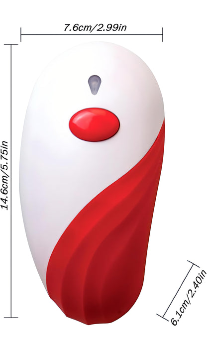 VEMJO Electric Can Opener For Kitchen One Touch Automatic Can Opener Electric for Almost Cans Hands Free Battery Operated Can Opener For Seniors and Arthritis Smooth Edge Food-Safe (Red) Large