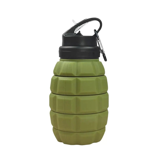 Generic Etoto Plastic grenade water bottle food grade silicone cycling sports water bottle high-temperature resistant water bottle-green