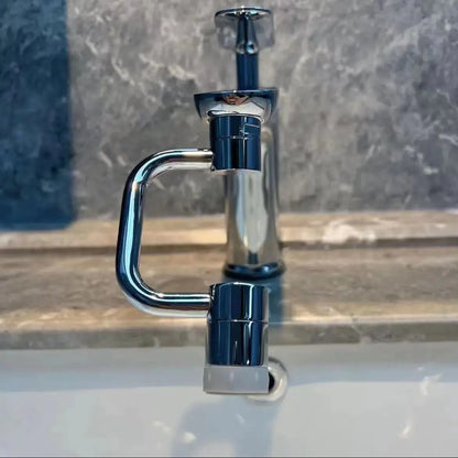 Rotatable Faucet Extension with Splash Guard for Sink