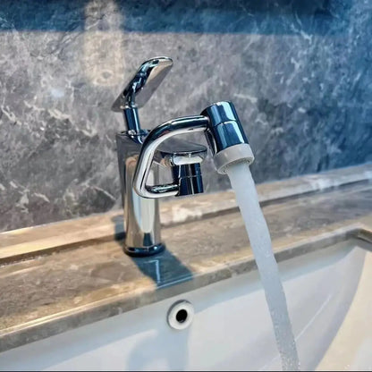 Rotatable Faucet Extension with Splash Guard for Sink